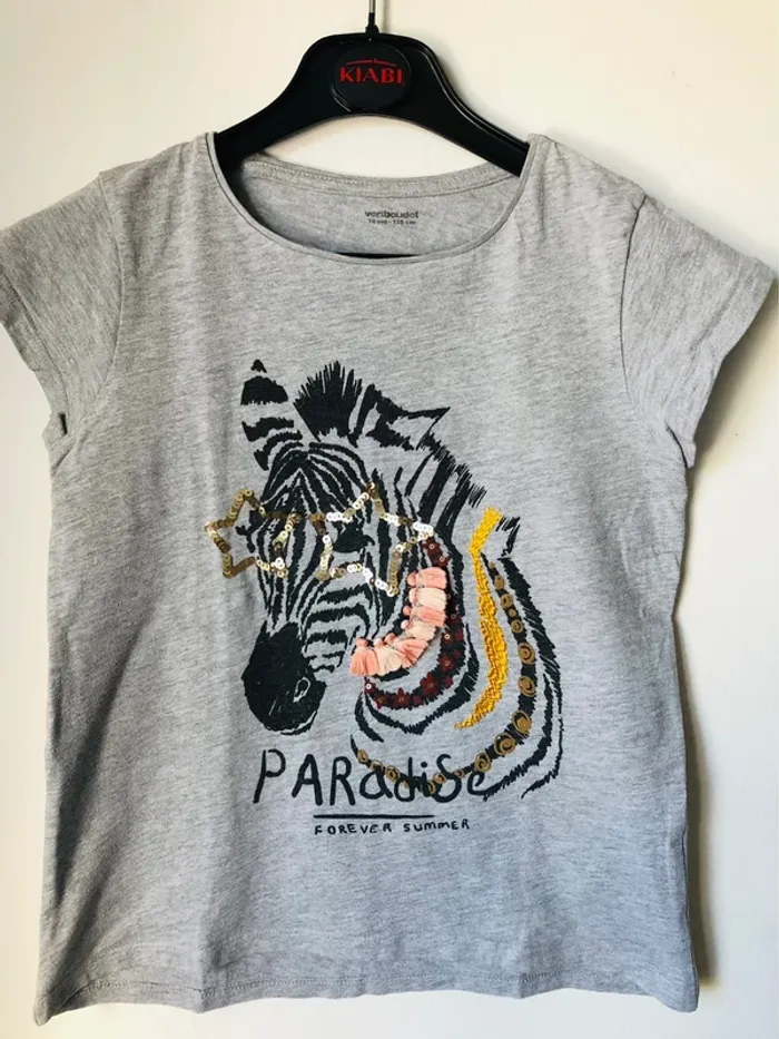 T-shirt fille sequins