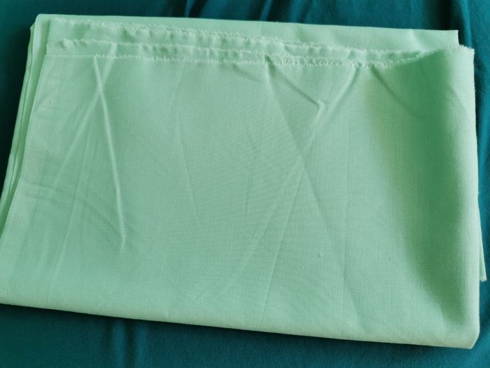 Gros coupon tissu coton uni menthe  300cmx150cm - photo numéro 2