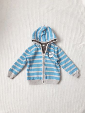 Gilet zippé à capuche Mes Petits Cailloux 18 mois