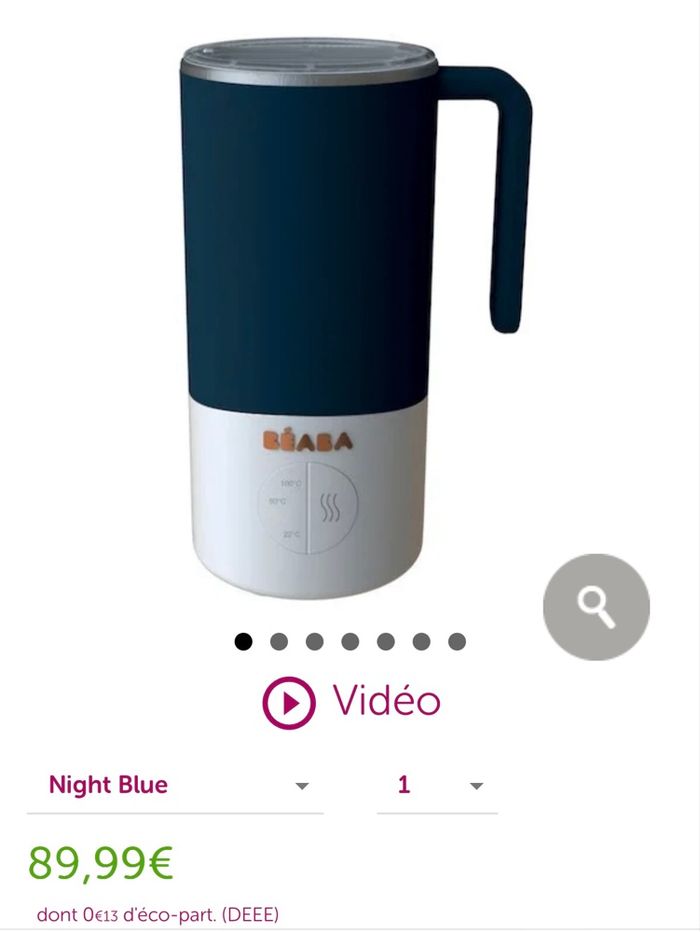 Préparateur de biberons BEABA - Milk Prep Night Blue - photo numéro 2