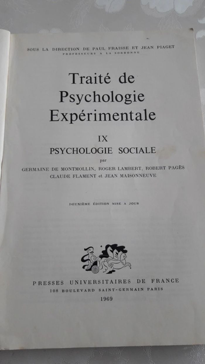 Traité de psychologie expérimentale - photo numéro 2