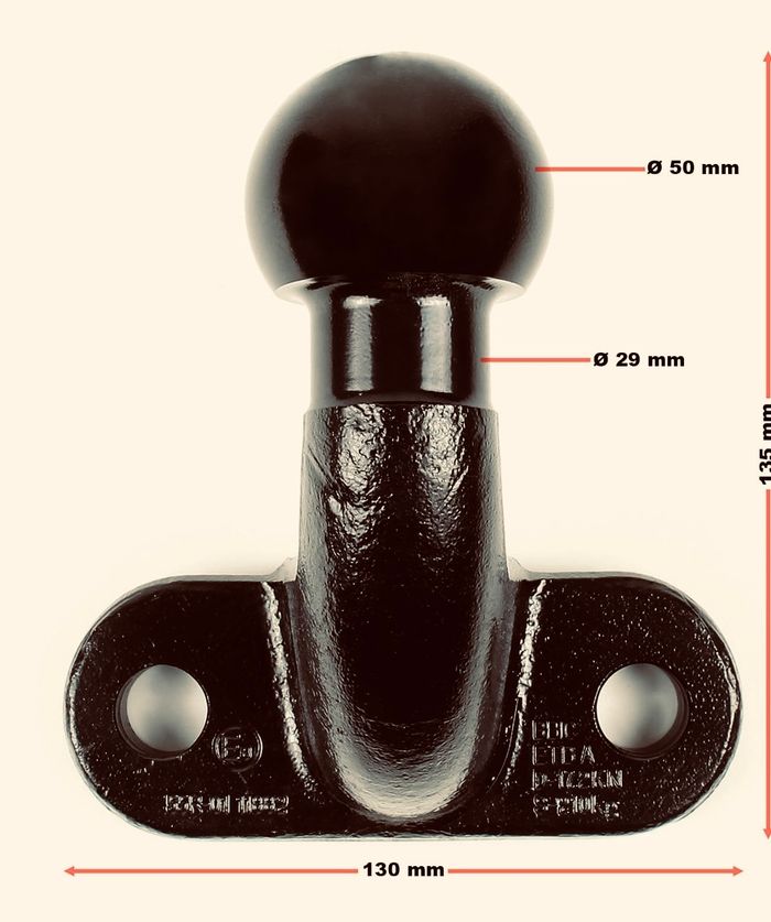 Dispositif d’attelage - tête sphérique Ø 50 mm 🚗🚛🚜  Accouplement à tête sphérique Ø 50 mm, adapté - photo numéro 2