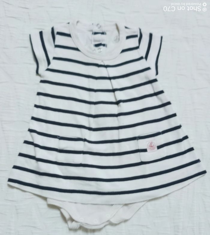 Petit bateau bodie robe rayure 3 mois