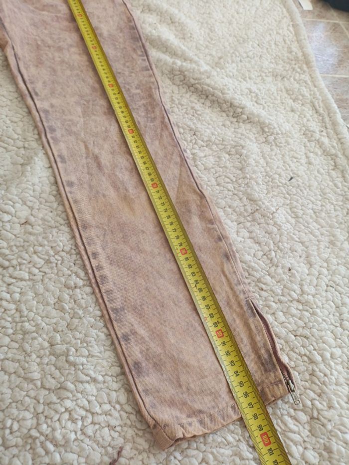 Piece rare Jean vintage Unionbay taille 7 – effet délavé rose/marron – made in Hong Kong - photo numéro 6