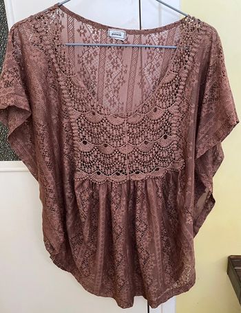 Haut blouse marron