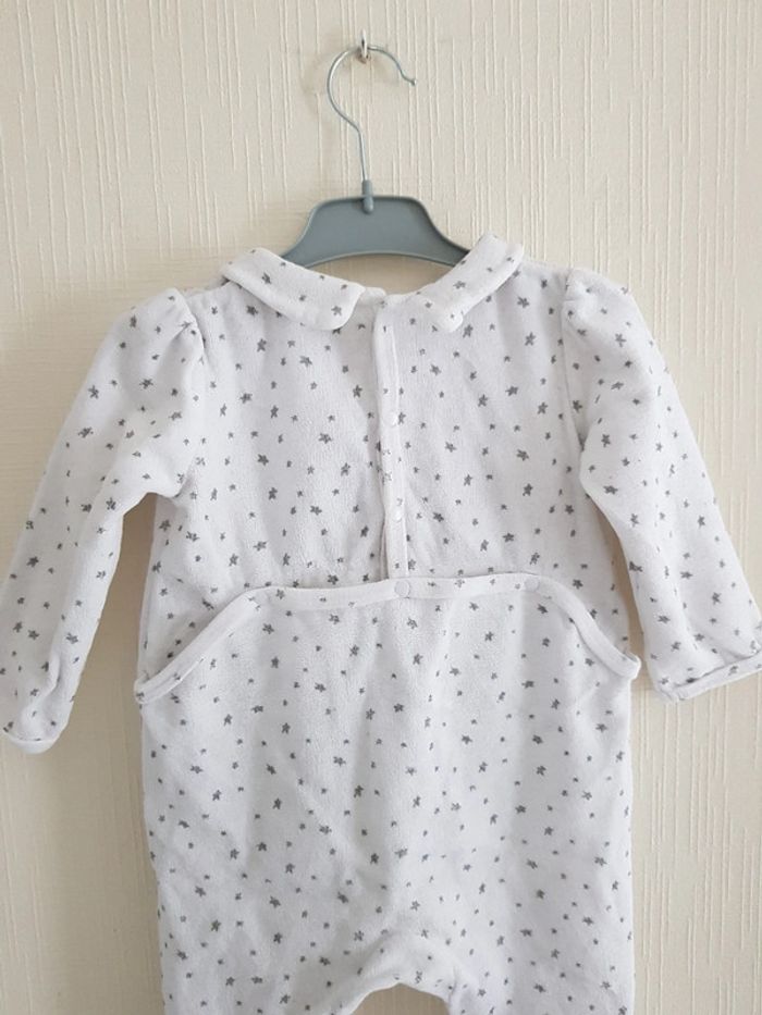 Pyjama 1 pièce blanc étoiles grises avec souris danseuses - photo numéro 8