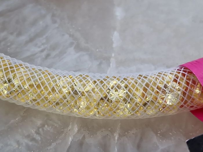 Parure Créoles Cristal Noir Collier Ras De Cou Cristal Champagne - photo numéro 14
