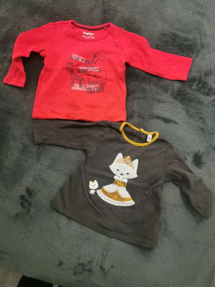 Lot t shirt manche longue 3 mois