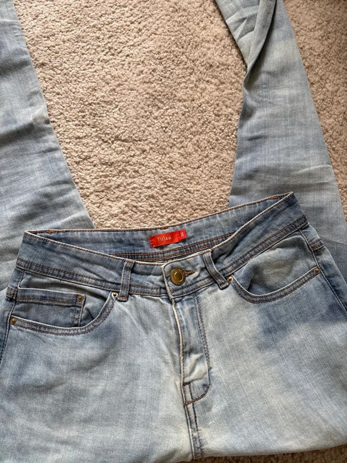 Jean bleu effet délavé - photo numéro 2
