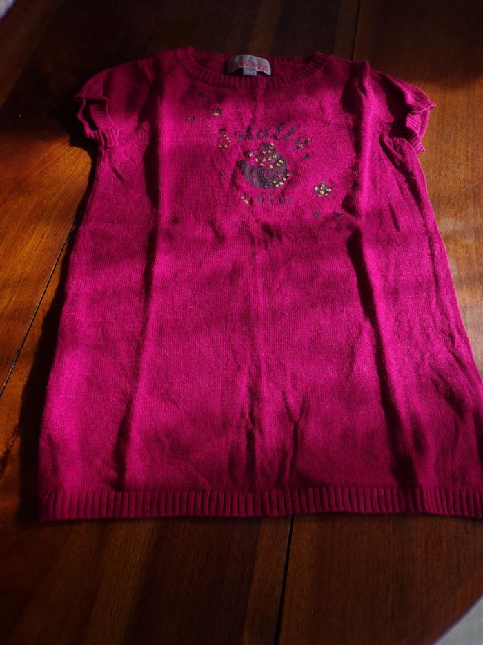 Tunique robe manches courte 3 ans Lisa rose