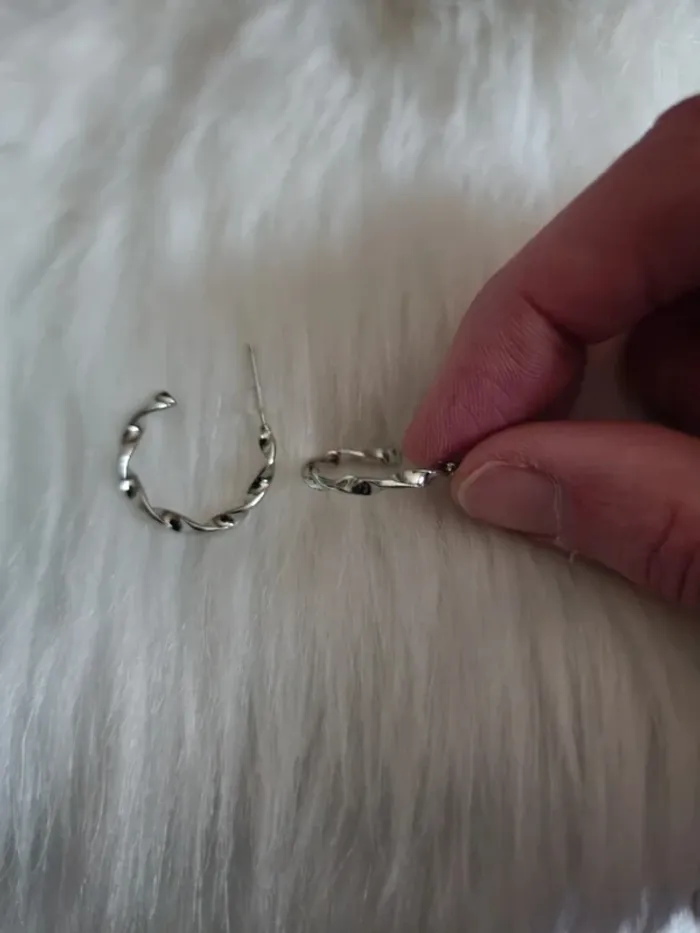 💎Boucles d’oreilles Argenté Torsadé 💎
