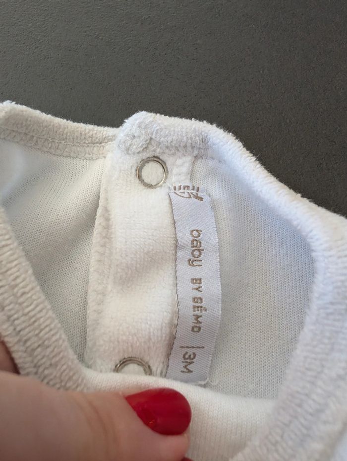 Lot de 2 pyjamas velours Gemo - Taille : 3 Mois - photo numéro 4
