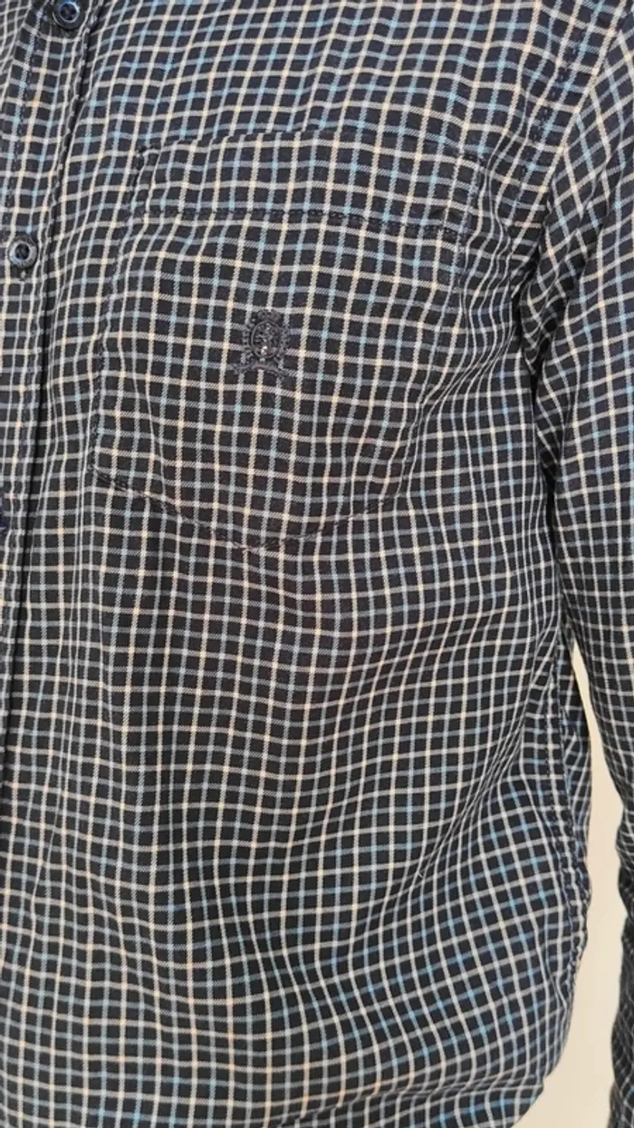 Chemise homme Tommy Hilfiger à carreaux bleu marine – élégante & casual - photo numéro 6