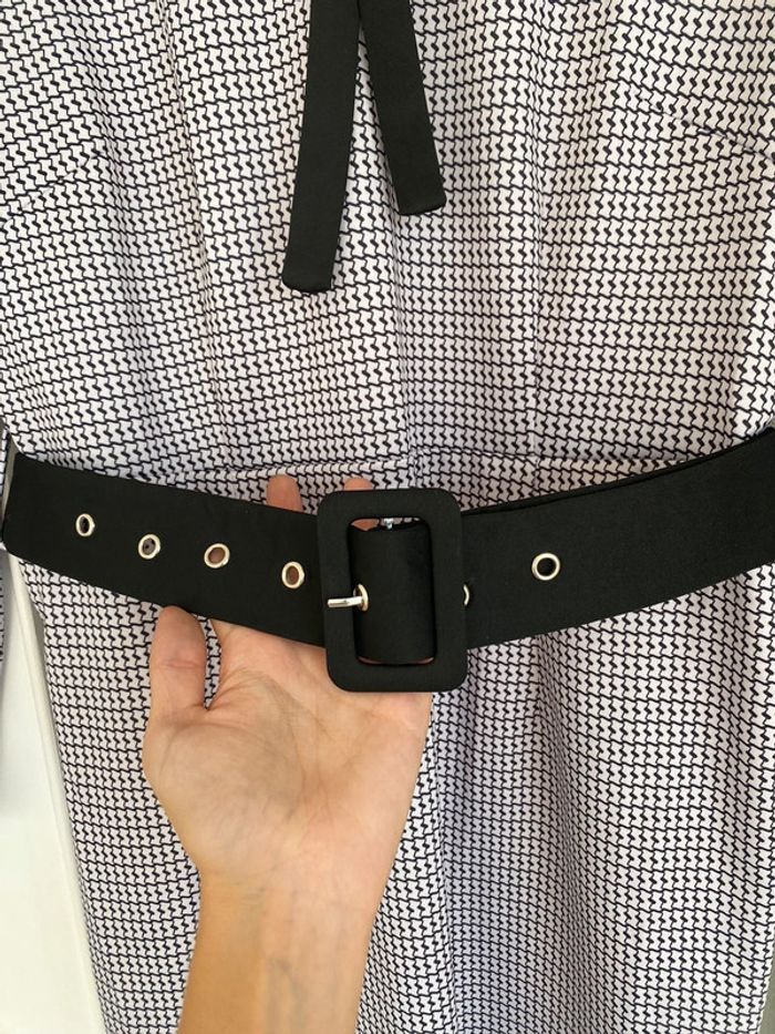 Robe longue Shelay blanche et noire - photo numéro 4