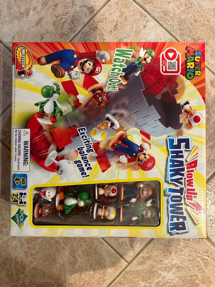 Super Mario blow up shaky tower