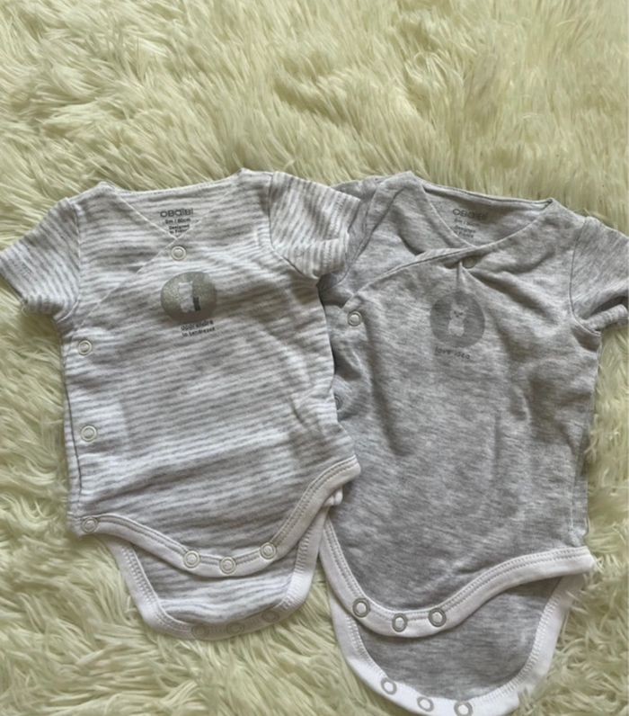 Lot body naissance manche courte