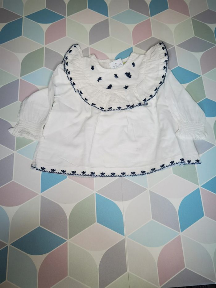 D3833 - blouse fille 9 mois