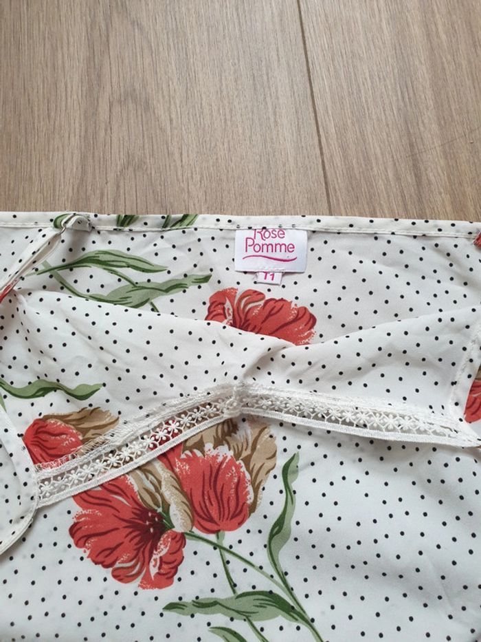 Nuisette blanche fleurie/pois - photo numéro 4