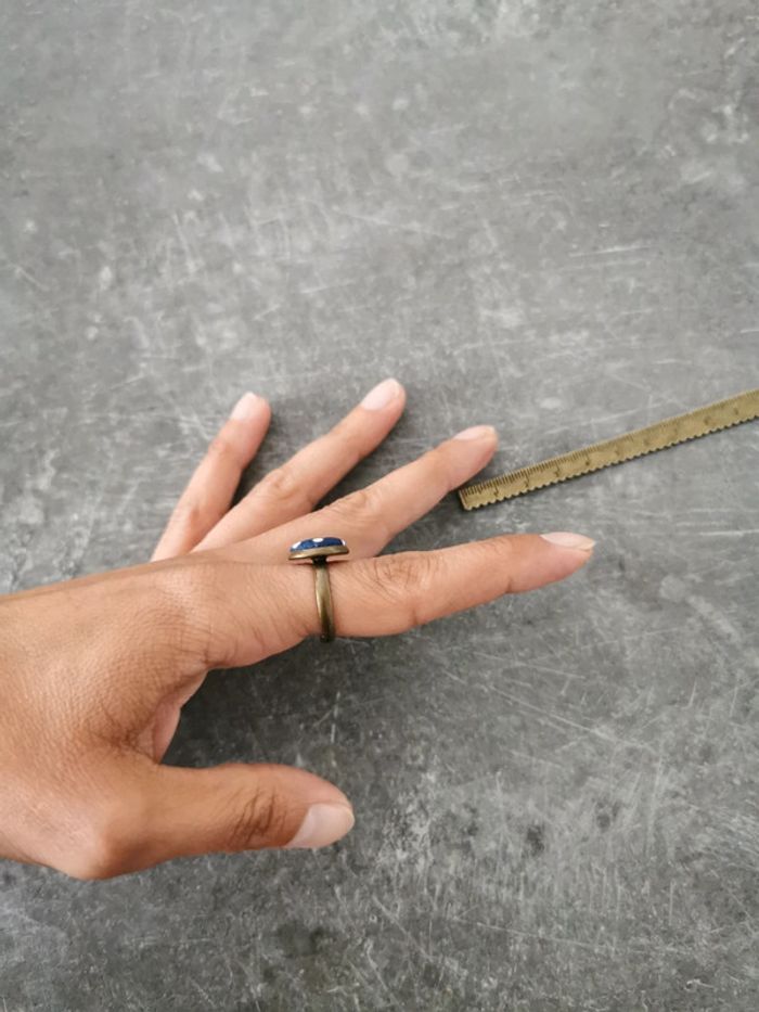 Bague réglable tissu neuve - photo numéro 2