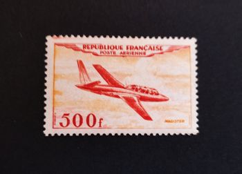 Timbre de France - 500f PA32 Fouga Magister Neuf*