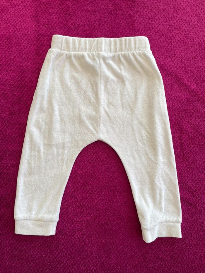 Pantalon jogging blanc bébé fille Kiabi 18 mois - photo numéro 4