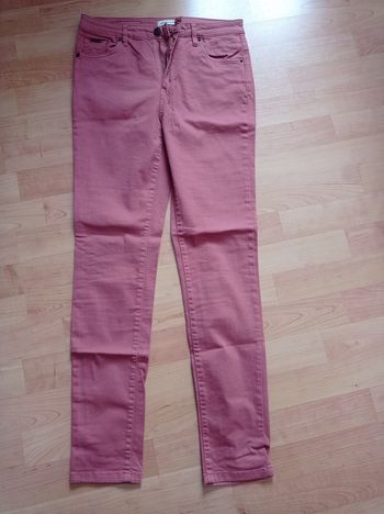 Jean slim "Cache Cache" vieux rose T.38