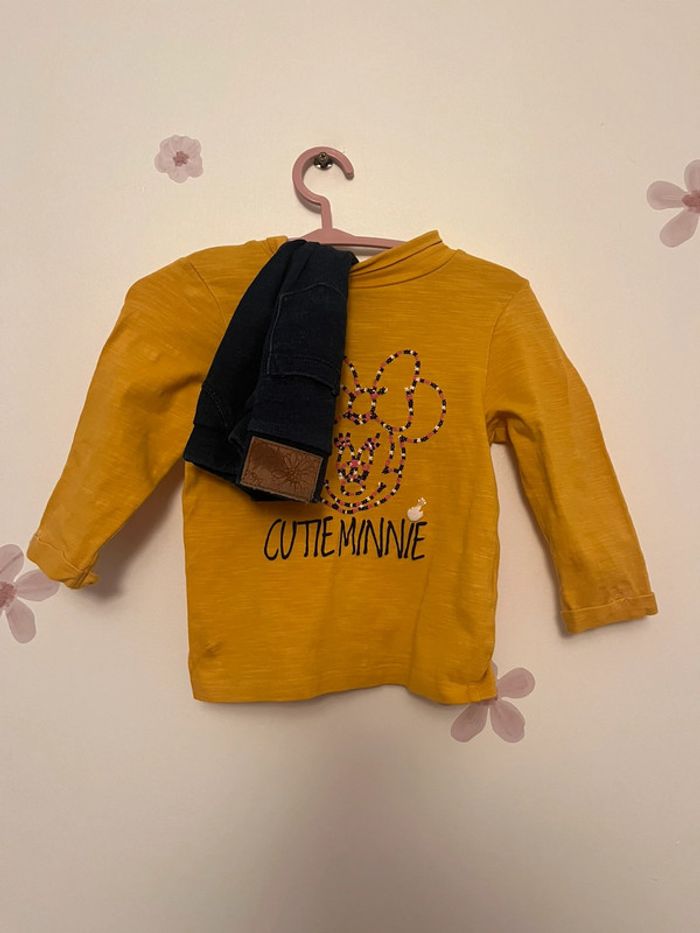 T-shirt mange longue plus legging jean