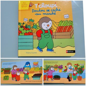 Livre animé à flaps 🥕 T'choupi, Doudou se cache au marché 🍏 72