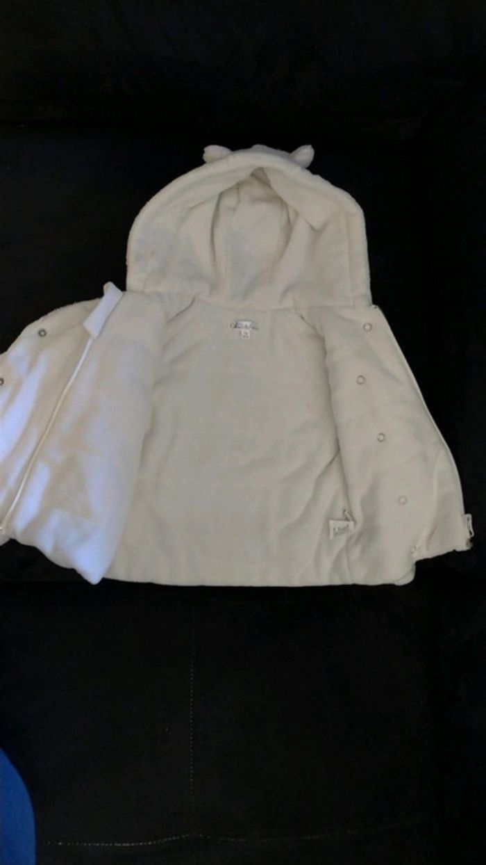 Veste / blouson polaire capuche gants et écharpe - photo numéro 2