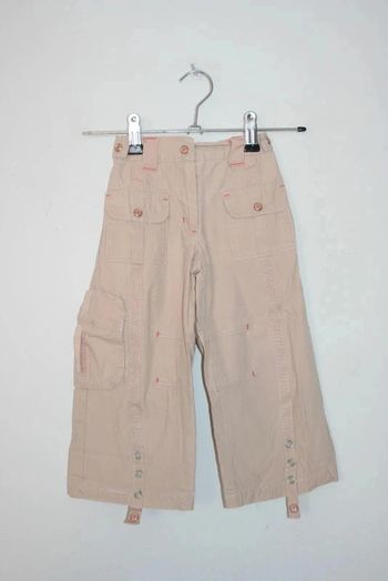 Pantalon beige doublé avec jambes retroussables