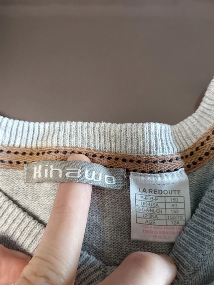 Pulls garçon col V kihawo la redoute 12 ans - photo numéro 2