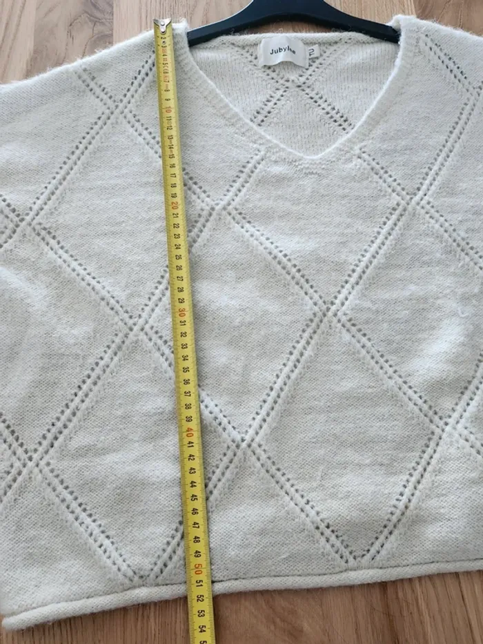Pull chaud en laine blanc taille 38 40 Jubylee excellent état - photo numéro 5