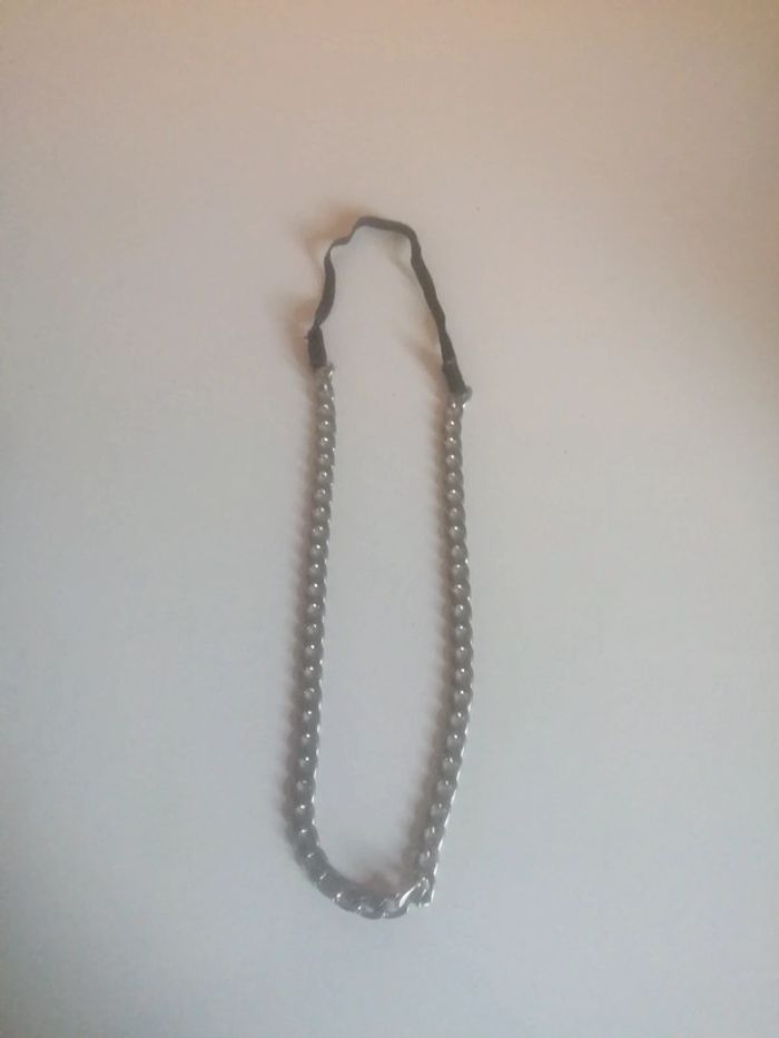 🌸Collier ras de cou chaîne maillons argentés "Tendance" Neuf