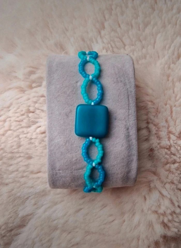 Bracelet "summer" bleu thème vacances - photo numéro 4