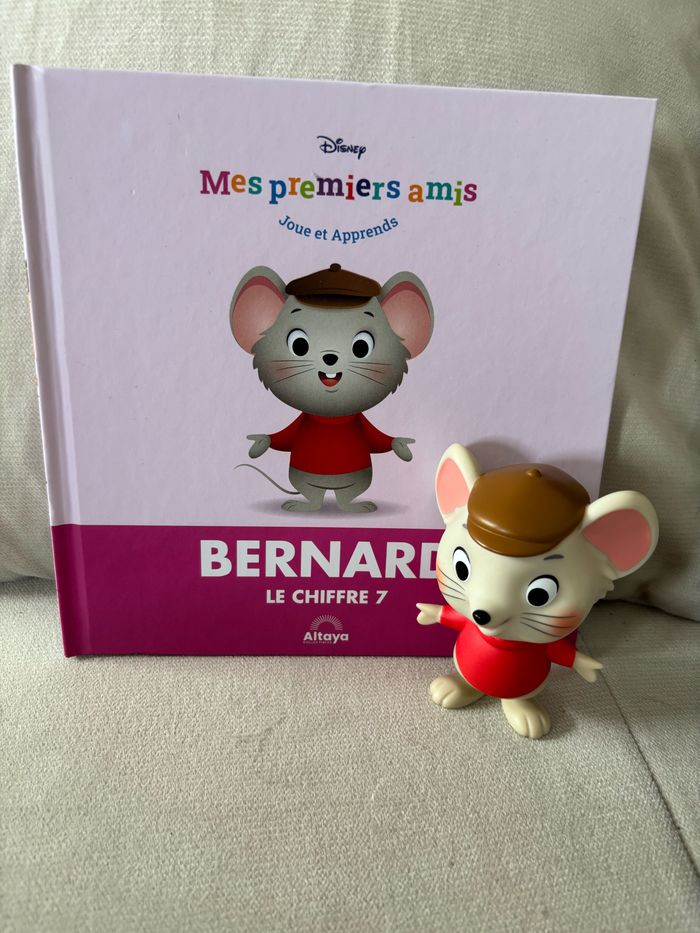 Figurine + Livre Bernard n 68 Mes Premiers Amis Disney Altaya