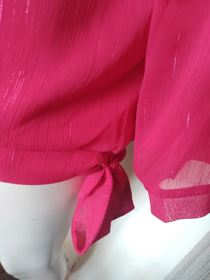 Top blouse rose pink fushia scottage - photo numéro 4