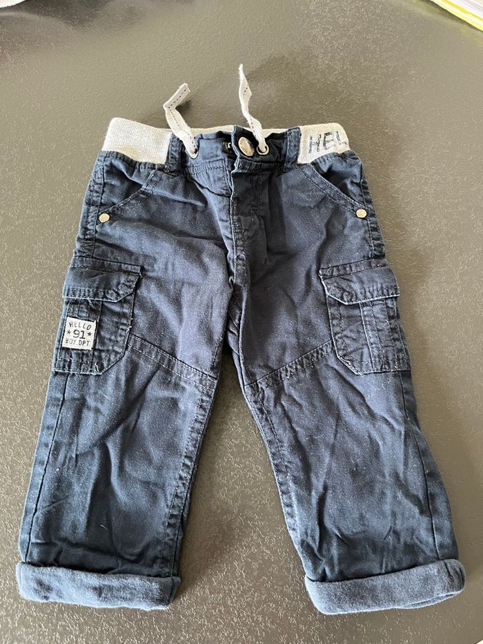 Pantalon léger bleu marine 6mois