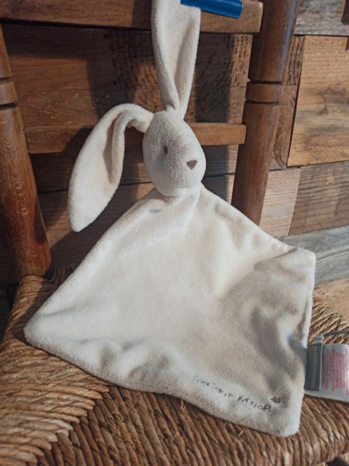 Doudou lapin blanc sergent major tbe - photo numéro 4