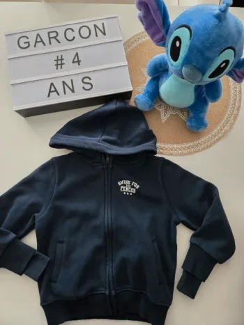 Veste zippée à capuche 4ans