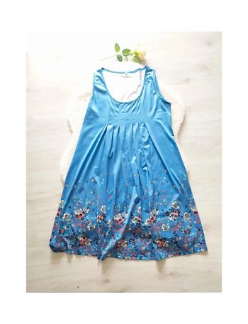 Robe d'été ou de plage à motifs fleurs, idéale pour la maternité ou la grossesse