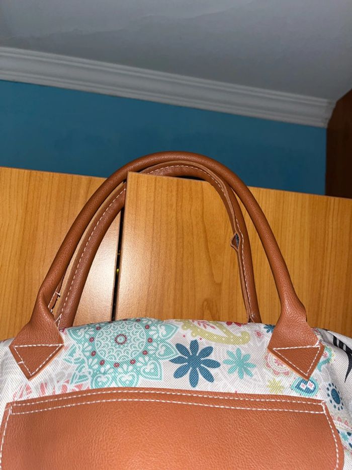 Sac à mains blanc avec motifs coloré (grand) - photo numéro 5