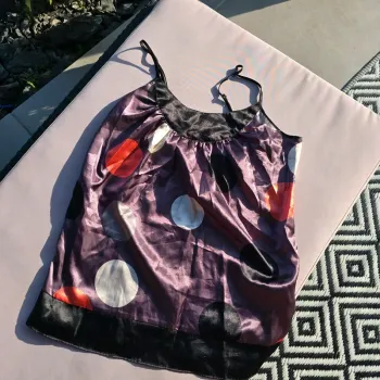 Top satiné a motifs jennyfer taille s classe habillé