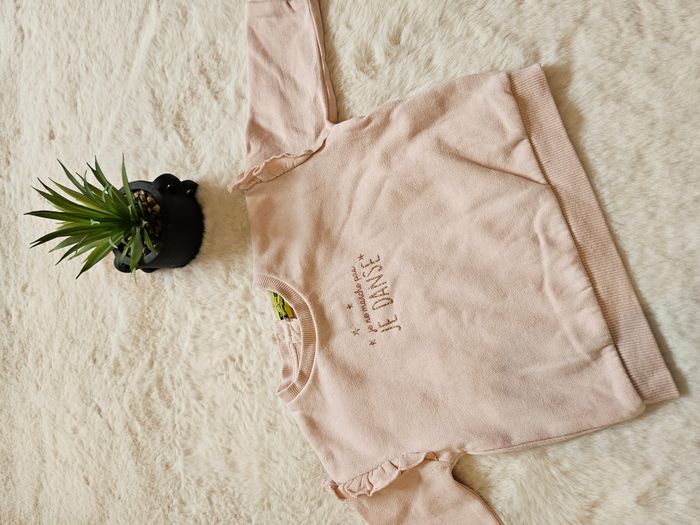 🌟 Tape à l'œil- Ensemble pantalon +pull rose - Taille 6 mois - photo numéro 3