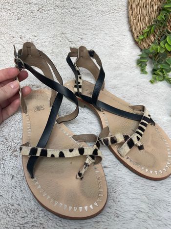 Sandale / nu pied minimaliste léopard - La halle 