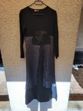 Robe longue gothique, noir, vintage élégant chic old money