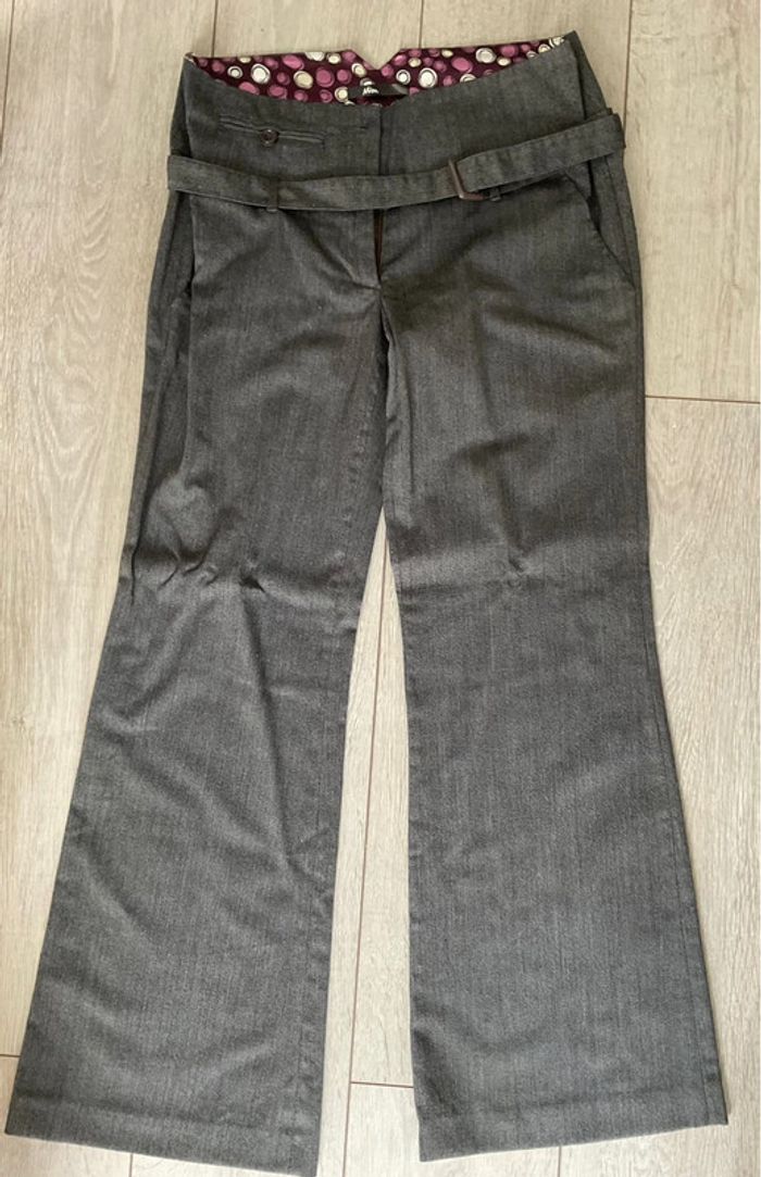 Pantalon gris de ville femme 38