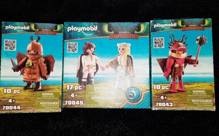 Lot 3 playmobil dragon 70043 70044 70045