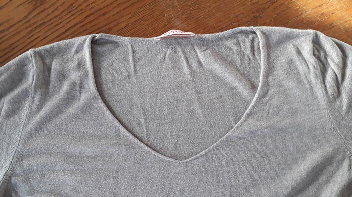 Pull fin femme marron Camaieu taille 3 - photo numéro 2