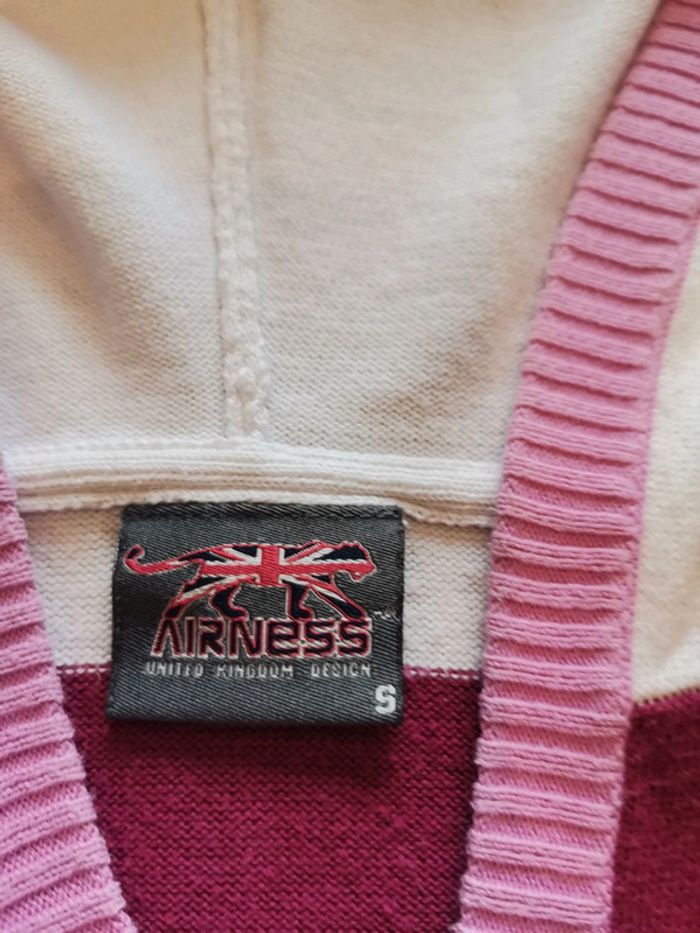 Pull Airness rose et blanc taille S - photo numéro 3