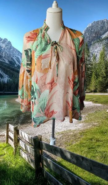 Blouse fleurie avec cordage, Kaporal, taille S